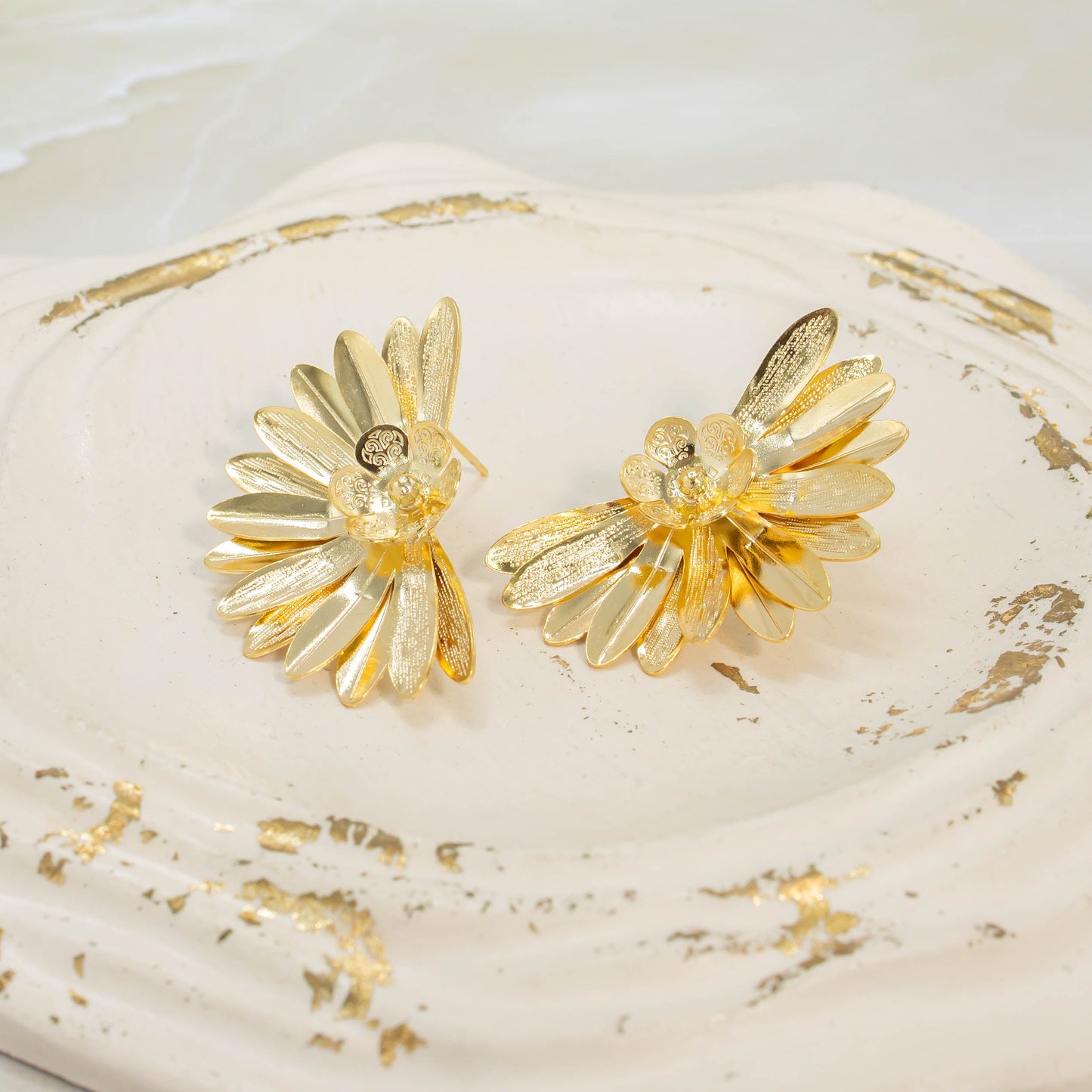 Arete bronce margarita