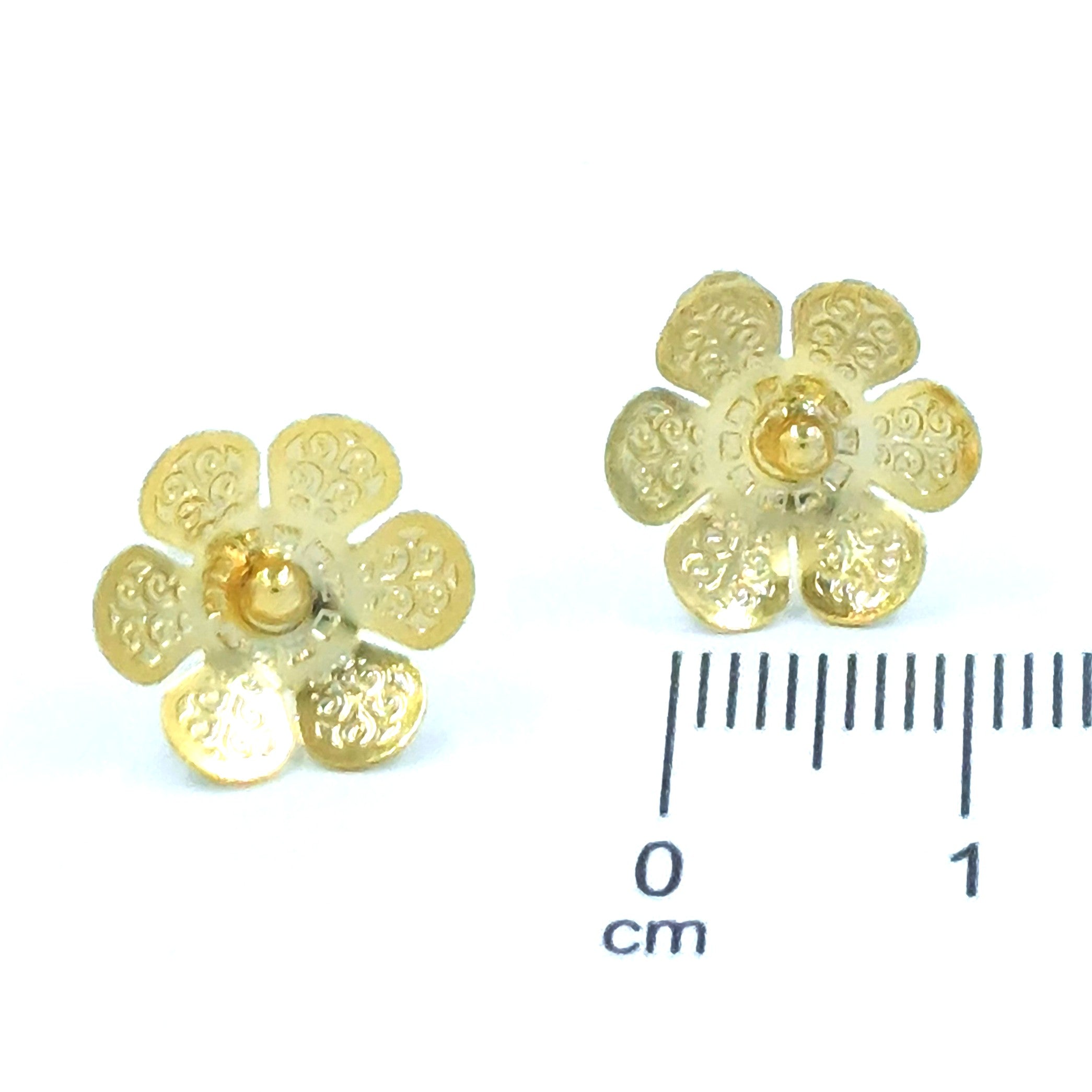 Arete bronce flor mini