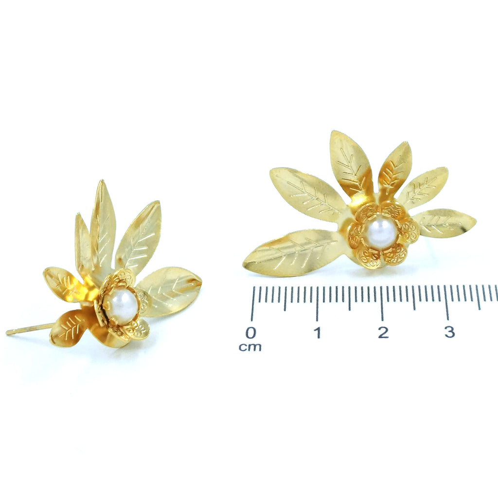 Arete bronce media flor