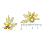 Arete bronce media flor