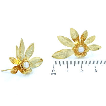 Arete bronce media flor