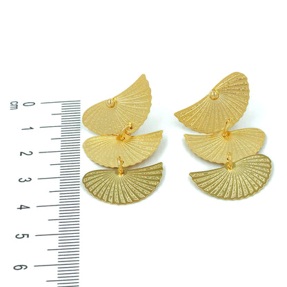 Arete bronce abanicos