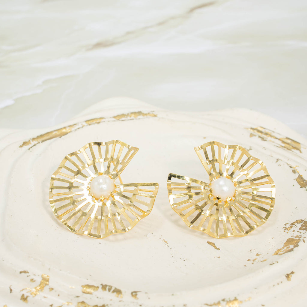 Arete bronce abanico