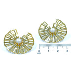 Arete bronce abanico