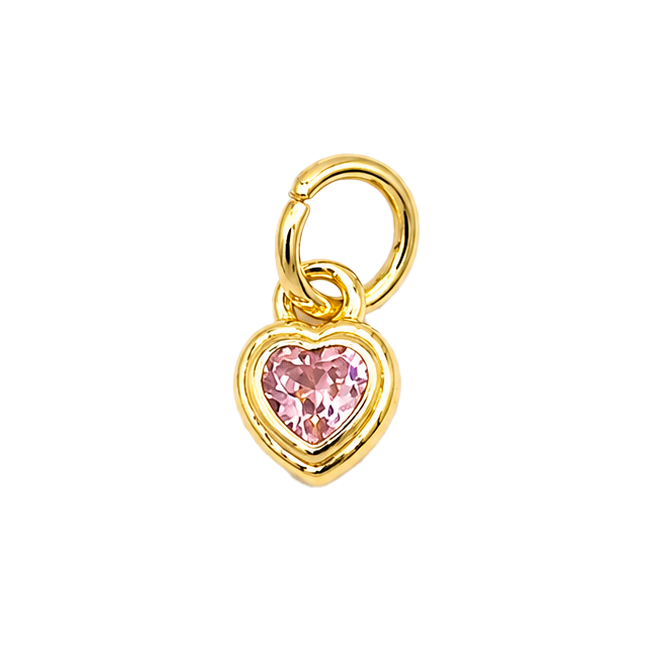 Dije mini corazón rosa