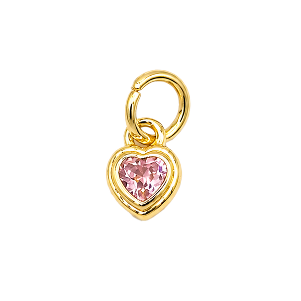 Dije mini corazón rosa