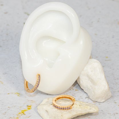 Cdga pequeña microzircones lila (14mm)