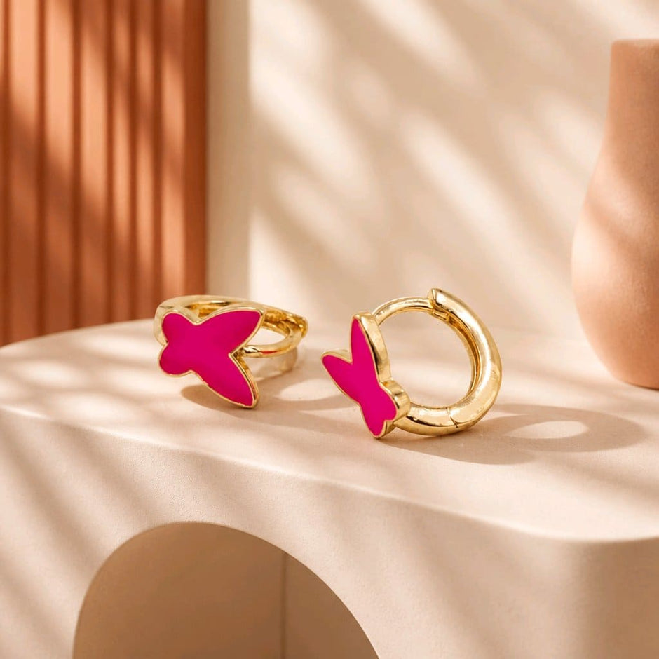 Candonga pequeña mariposa esmaltada (1cm)