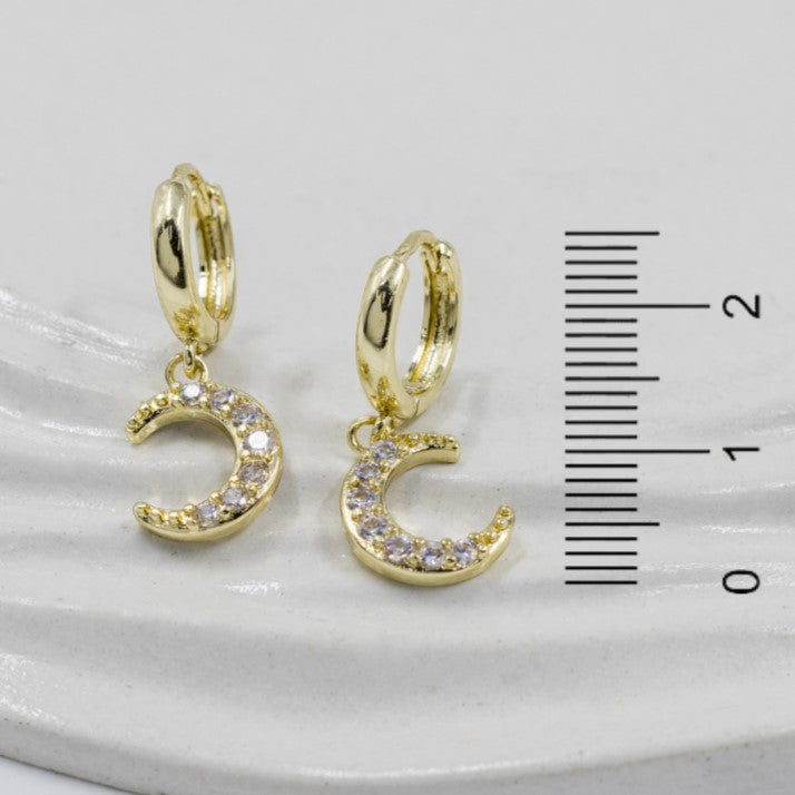 Candonga pequeña luna microzircones (2,5cm)