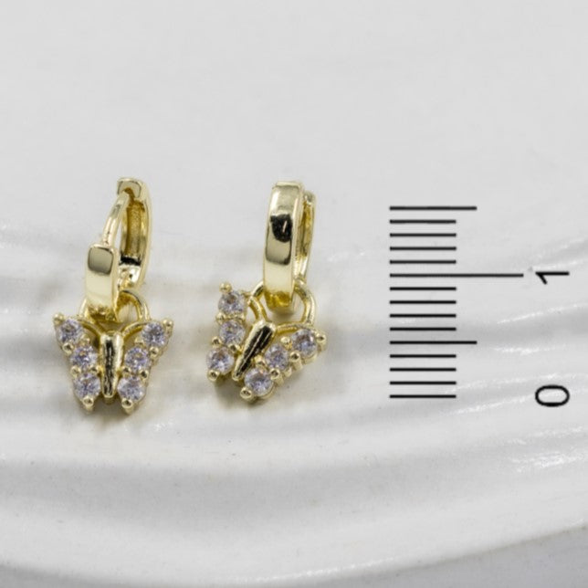 Candonga pequeña mariposa microzircones (1,8cm)