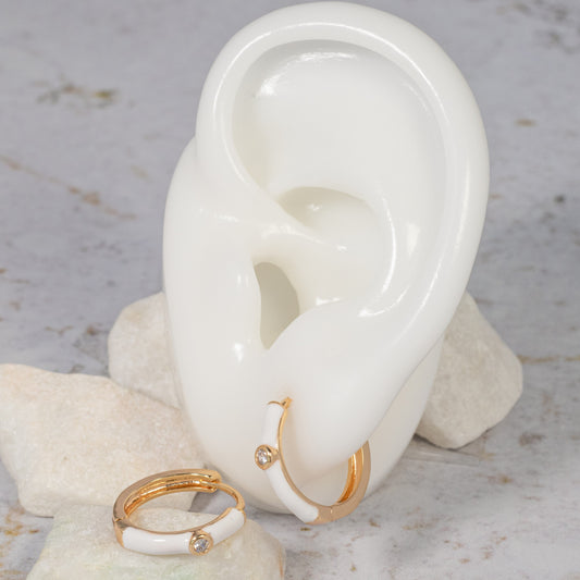 Candonga pequeña esmaltada zircón (1,5cm)