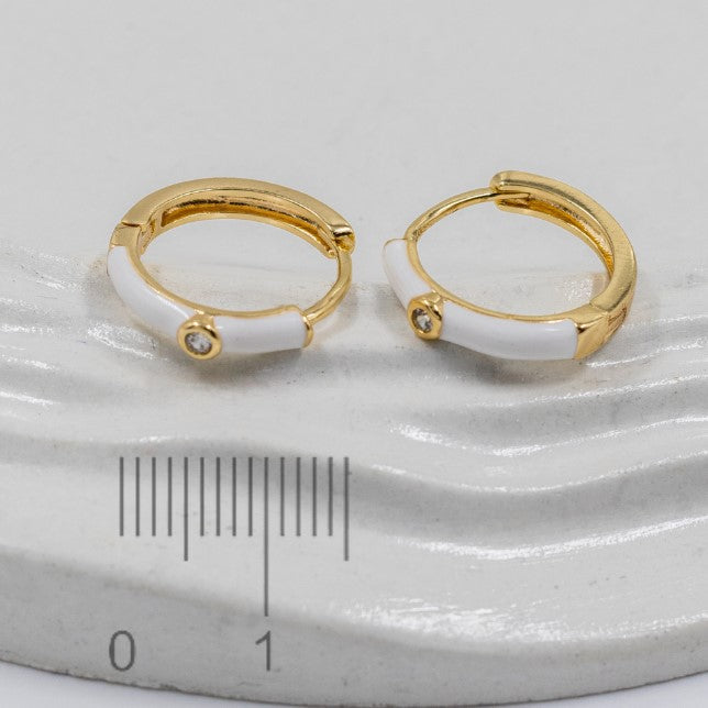 Candonga pequeña esmaltada zircón (1,5cm)