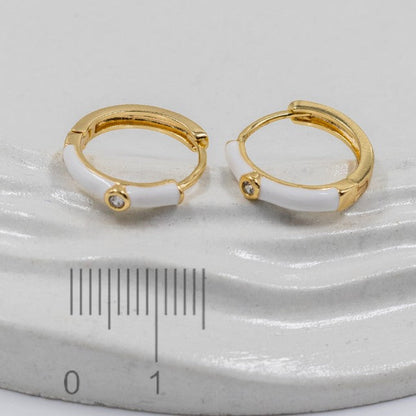 Candonga pequeña esmaltada zircón (1,5cm)