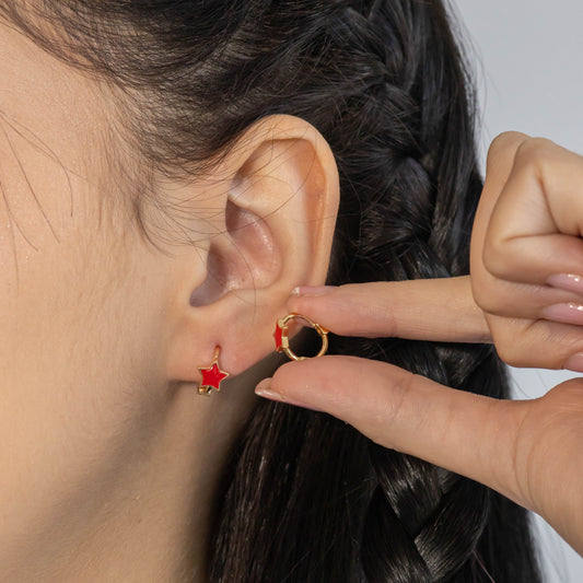 Candonga pequeña estrella esmaltada