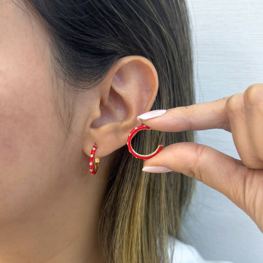 Candonga pequeña esmaltada roja