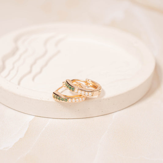 Candonga pequeña esmeraldas perlas