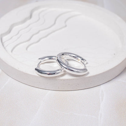 Candonga pequeña lisa plata