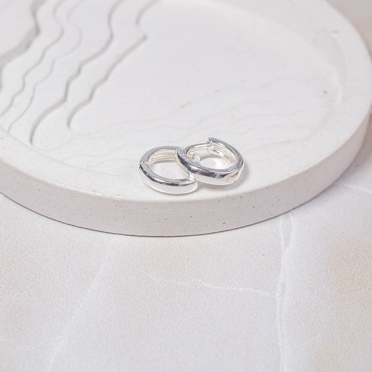 Candonga pequeña lisa plata