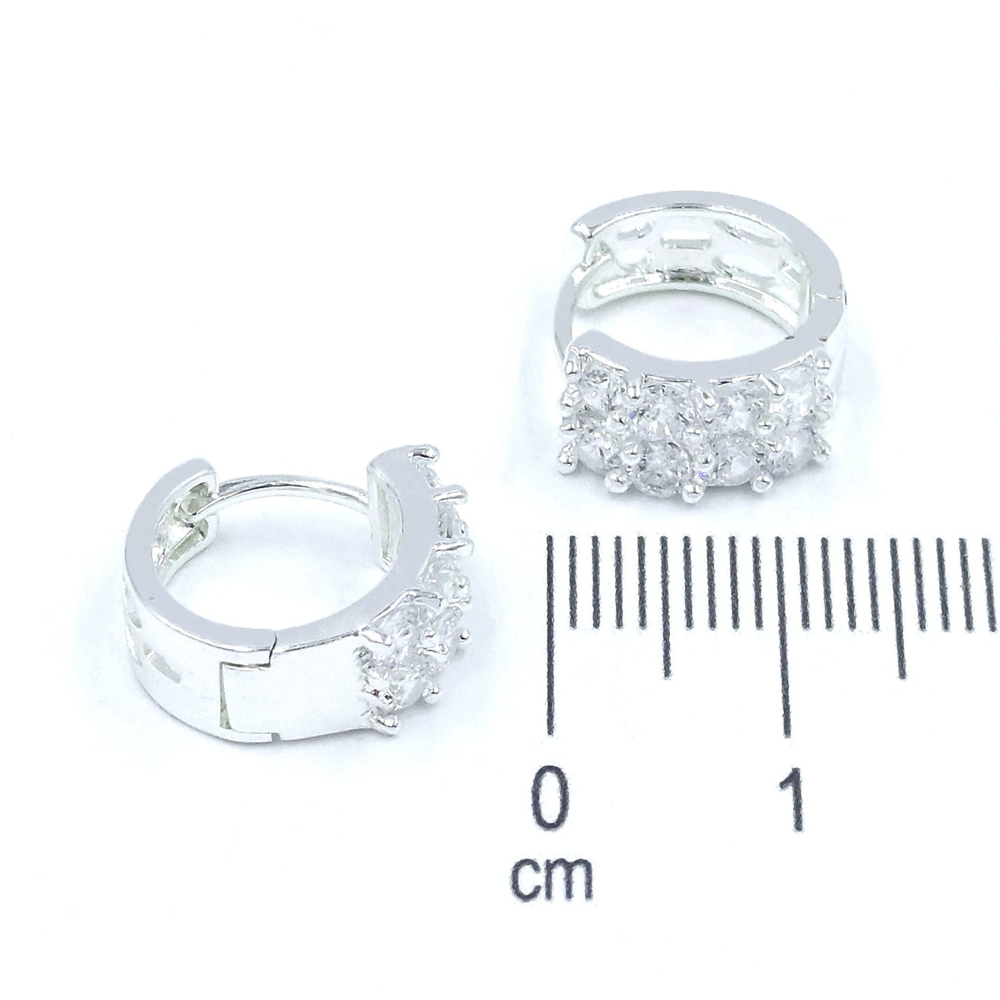 Candonga pequeña baño de plata zircón