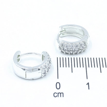 Candonga pequeña baño de plata micro zircón