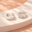 Candonga pequeña baño de plata corazones