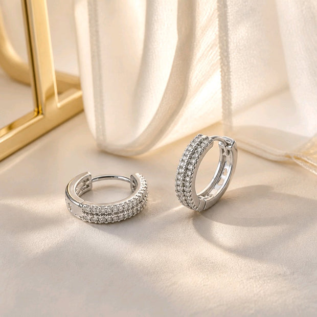 Candonga pequeña microzircón baño de plata