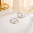 Candonga pequeña baño de plata corazón