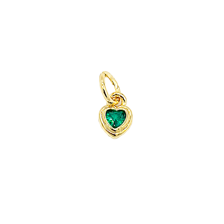 Dije mini corazón esmeralda