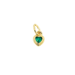Dije mini corazón esmeralda