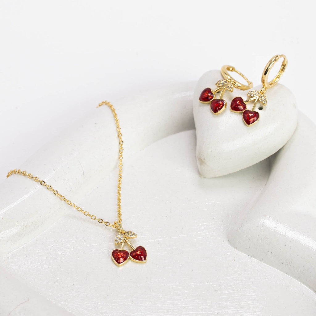 Dúo cerezas corazón