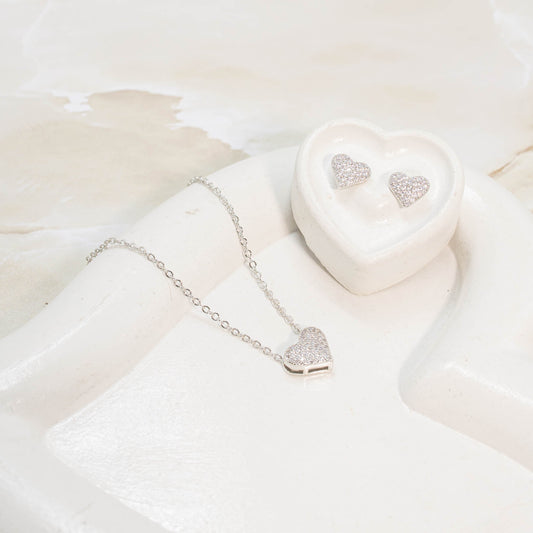 Dúo corazón  micro zircón P