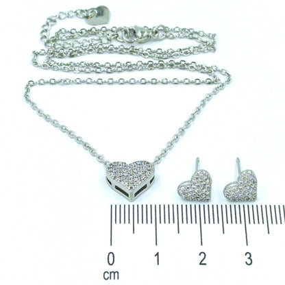 Dúo corazón  micro zircón P