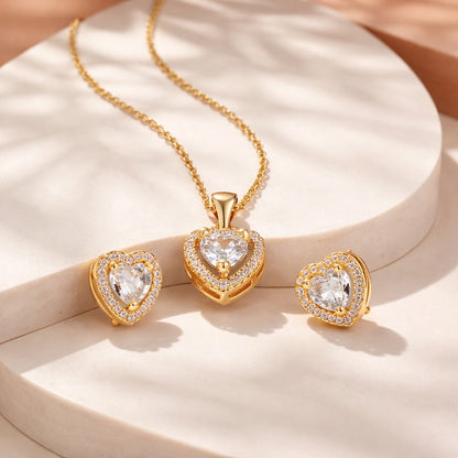 Dúo corazón cristal