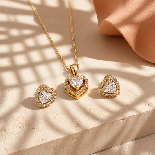 Dúo corazón cristal