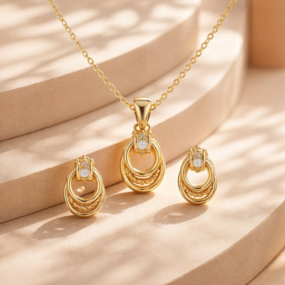 Dúo aros micro zircón