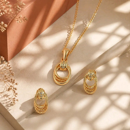 Dúo aros micro zircón
