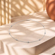 Dúo Cadena barril baño de plata 45cm