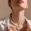 Dúo perlas corazón