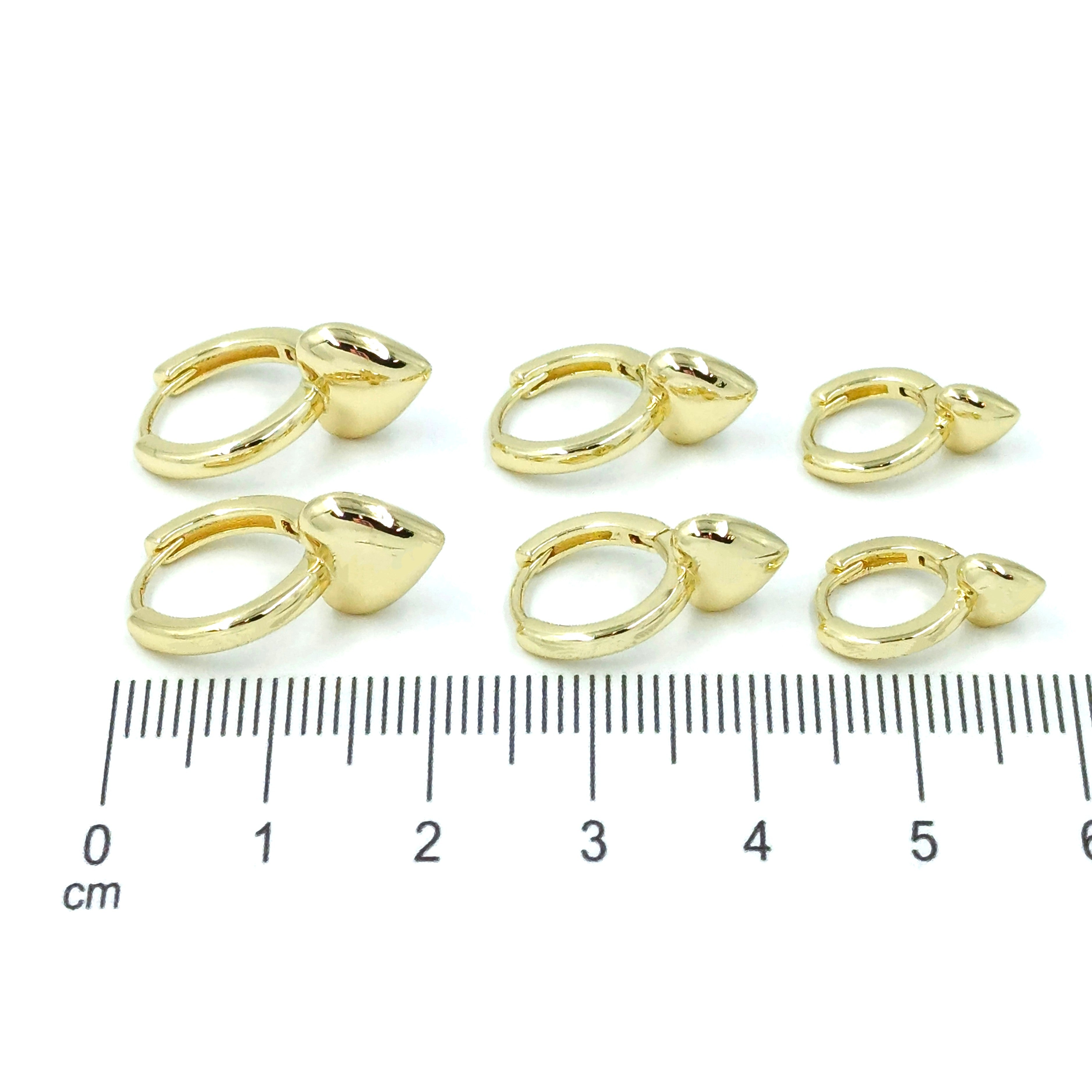 Orejera trío corazónes