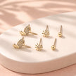 Orejera trío flamenco 14k