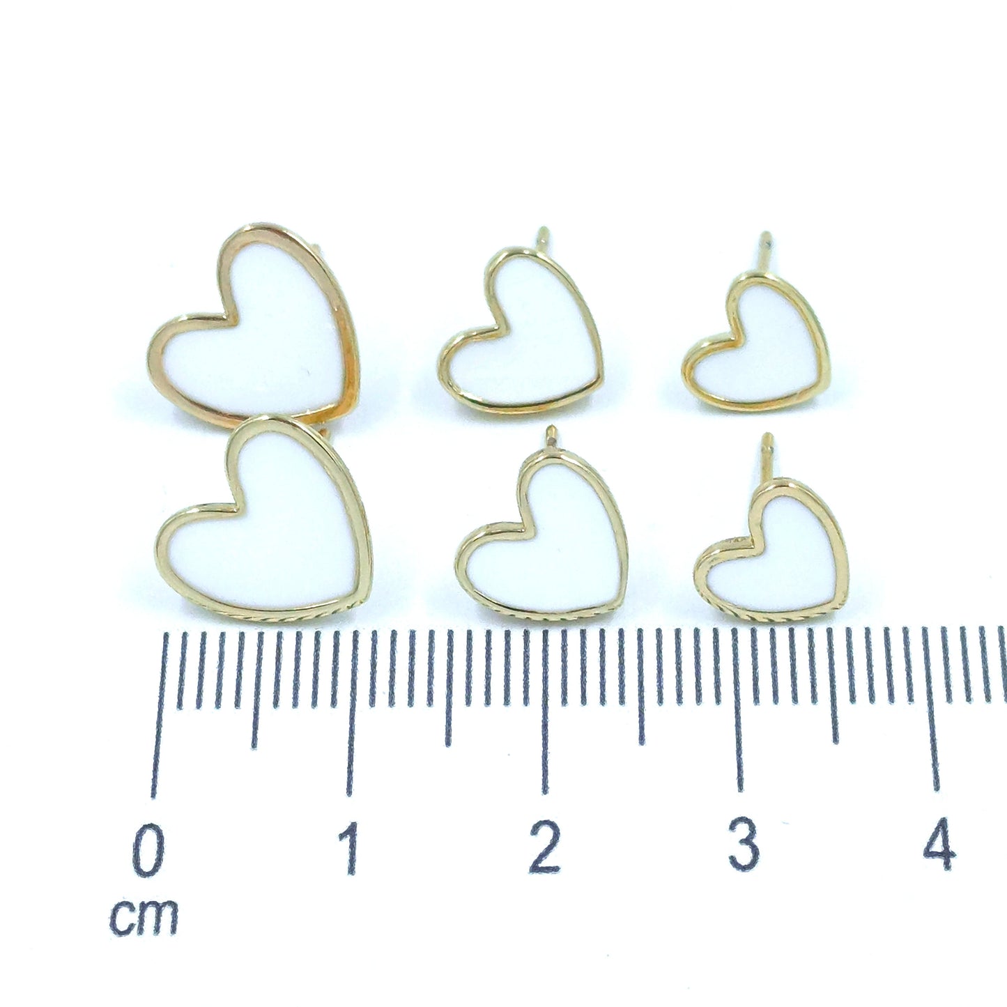 Orejera trío corazones
