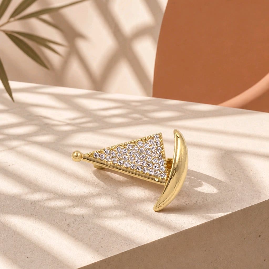Broche velero microzircón