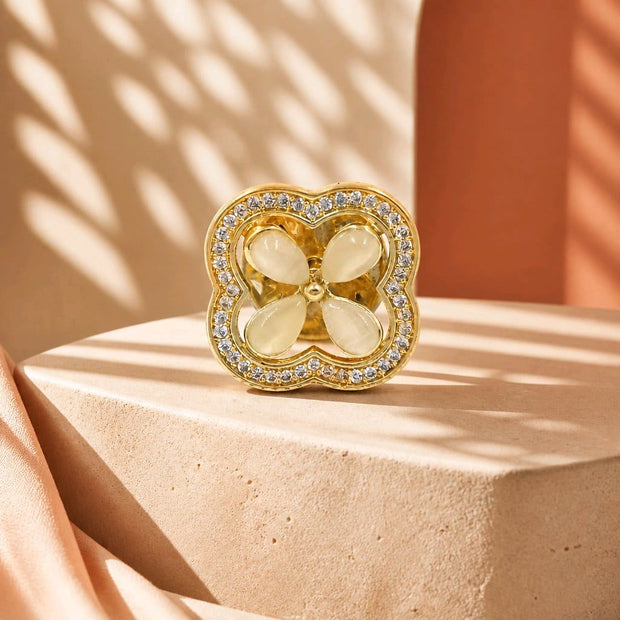 Broche flor gemas