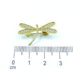 Broche libélula microzircón