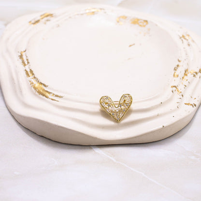 Broche corazón zircón