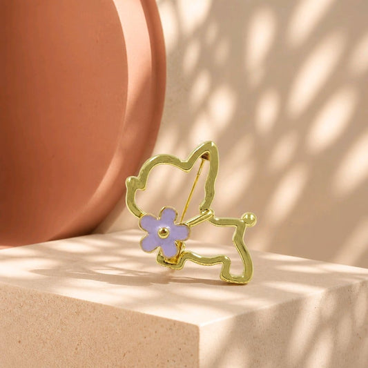 Broche perrito flor