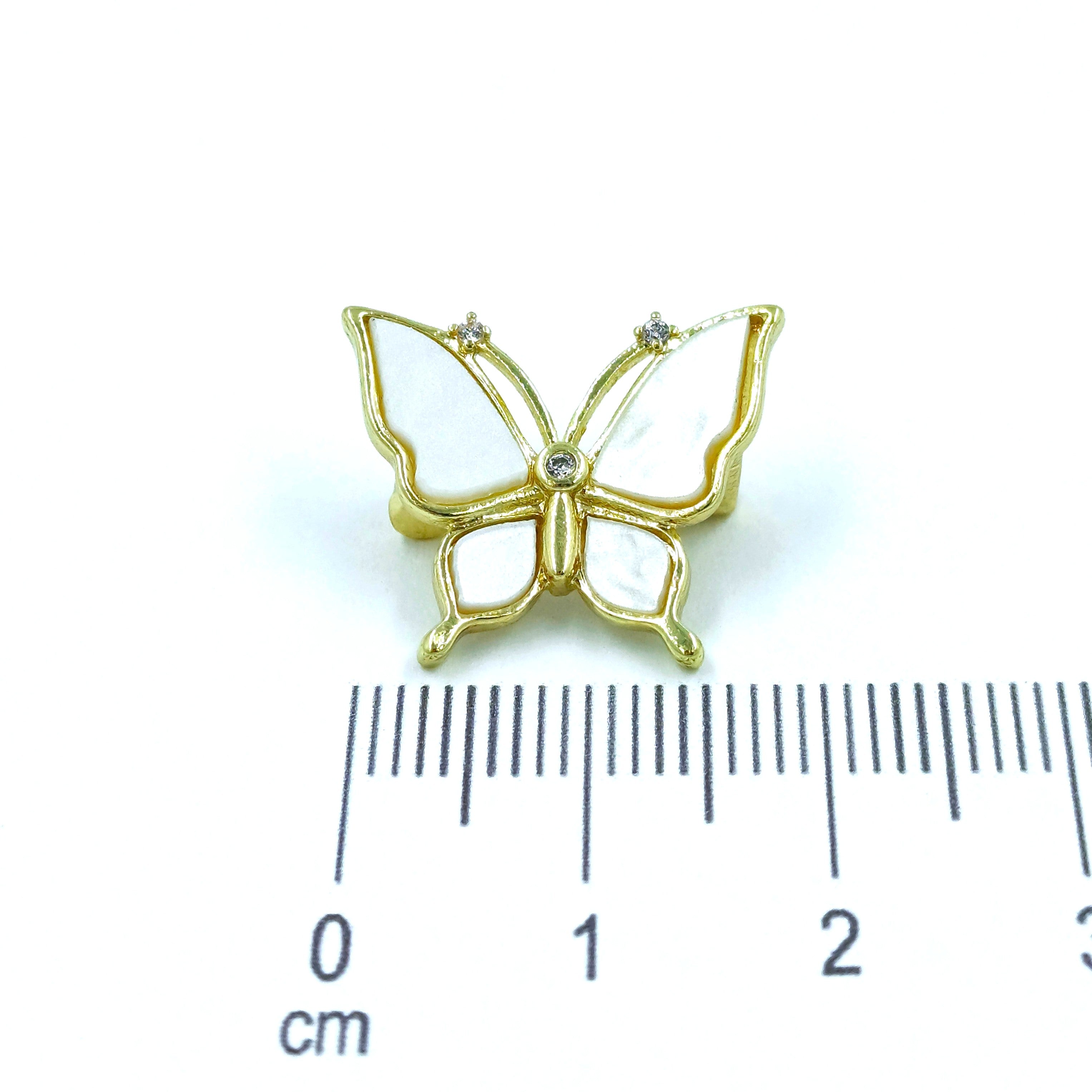 Broche mariposa nacar