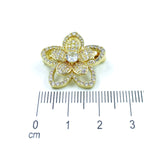 Broche flor microzircón