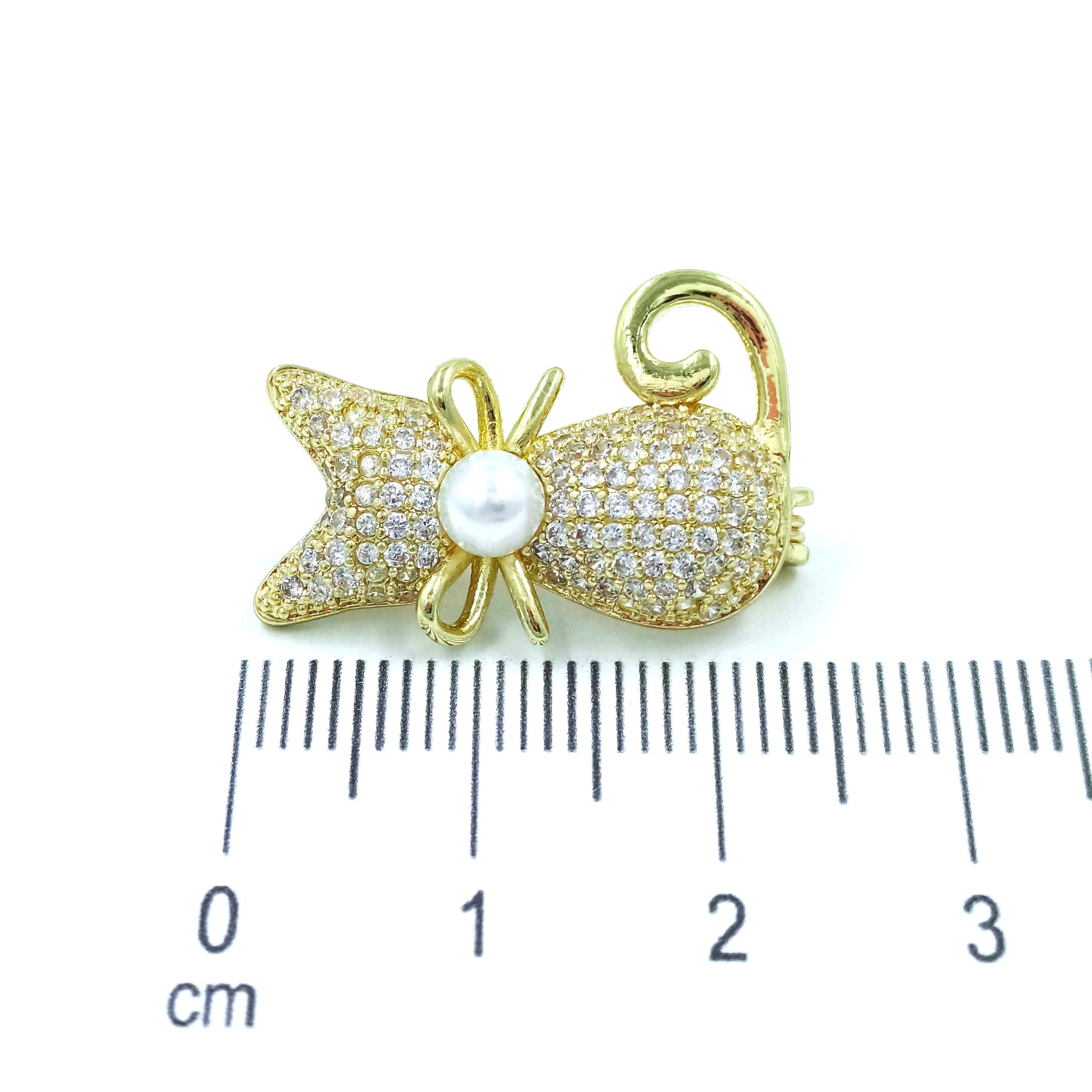 Broche gatico microzircon