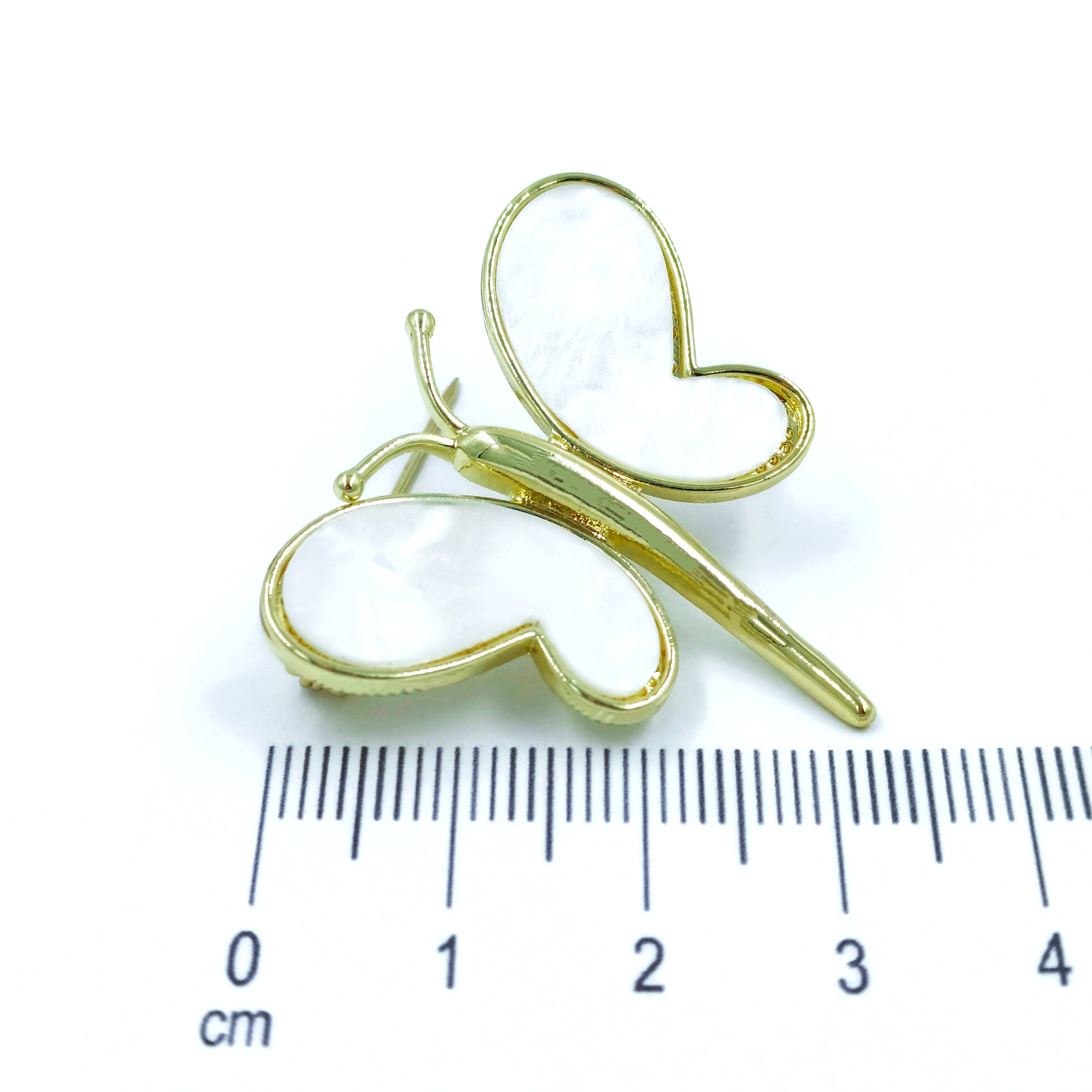 Broche mariposa nacar